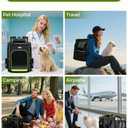 BAGLHER Expandable Cat Carrier Backpacks, Retractable Pet Carrier Backpack for Small Dogs & Cats with Breathable Mesh, Travel Bag Up to 18 Lbs for Hiking Camping Outdoor - Green
