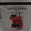 SHARDOR 10-Cup Programmable Coffee Maker, Regular & Strong Brew Drip Coffee Machine for Home and Office, Auto Shut Off, Permanent Filter (Red)