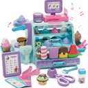 Lehoo Castle Ice Cream Toy, Toys for 4 Year Old Girls, Play Ice Cream Counter Shop Playset for Kids, Ice Scoop, Gifts for Girls 3 4 5 6 Year Old