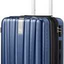 Hanke 20 Inch Expandable Carry on Luggage 22x14x9 Airline Approved Lightweight PC Hard Shell Suitcases with Wheels Travel Luggage Rolling Suitcase Travel Luggage Bag for Weekender(Dark Blue)