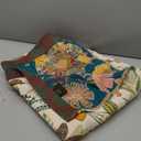 Fall Throw Blanket for Couch Bed Chair, 100% Cotton Muslin Breathable Woven Throws 60''x 80'' Boho Vintage Quilt for All Seasons Warm Lightweight Farmhouse Blankets Home Decoration (C-flowers and Leaves)