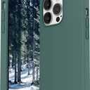 SURPHY Silicone Case Compatible with iPhone 13 Pro Case (6.1 inch 2021), Liquid Silicone Phone Case (with Microfiber Lining) Designed for iPhone 13 Pro 6.1 (Pine Green)