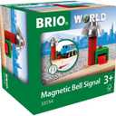 Brio Magnetic Bell Signal, Green - Accessory for Toy Train Sets, Ages 3 and Up