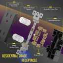 ENERLITES Elite Series Decorator Receptacle, Child Safe Tamper-Resistant Wall Outlet, Self-Grounding, Residential Grade, 15A 125V, 3-Pole, 3-Wire, UL Listed, 61501-TR-SG-10PCS, Space Gray, 10 Pack (Wall Plate Not Included)