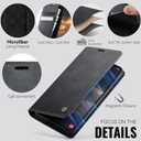 Wallet Case Designed for Samsung Galaxy S25 Edge Card Holder RFID Blocking Luxury Leather Shockproof Slim Flip Phone Cover for Samsung S25 Edge (Black)