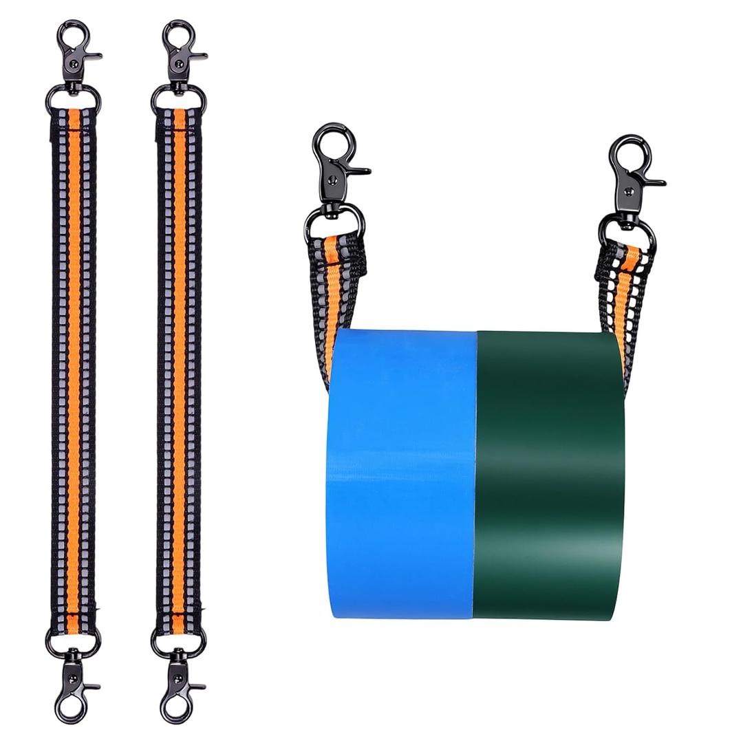 2 Pcs Electrical Tape Holder, Portable Tape Holder for Belt, Lightweight Nylon Tool Belt Lanyard Tool Accessories for Electrician Carpenter Construction(Orange)