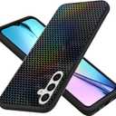 jioeuinly Case Compatible for Samsung Galaxy A35 5G Phone Case Cover TPU Soft Silicone 3D Colorful Laser Reflection Black
