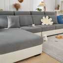 Couch Cushion Covers Sofa Covers Couch Covers for Sofa Pet Friendly Universal Sofa Covers Washable Stretch Slipcovers for Sectional Sofa (Texture Gray,Large Single Seat Cover)