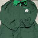 Arvilhill Men St Patrick's Day Polo Shirts Classic Irish Long Sleeve Collared Shirt (S-3XL) (Medium, Green - Embroidery Clover)