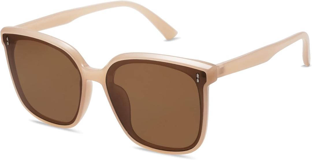 SOJOS Sunglasses for Women Men Vintage Style Shades SJ2157 (Brown/Brown)