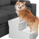 Pet Gear Easy Step II Pet Stairs, 2 Step for Cats/Dogs up to 150 Pounds, Portable, Removable Washable Carpet Tread, No Tools Required,Fog