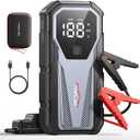 Car Jump Starter 6000A 12V Battery Pack, 16800mAh Portable Jump Box for 10L Gas/9L Diesel Engines, with Smart Jumper Cables, LED Display, Fast Charging, SOS Light & Emergency Power Bank