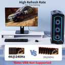 8K DisplayPort to HDMI Cable 6 ft, 8K@60Hz, 4K@240Hz, 2K@240HZ Nylon Braided, Unidirectional DisplayPort 1.4 Source to HDMI 2.1 Display, DP to HDMI Compatible with PC, Dell, AMD, Lenovo, Monitor, HP