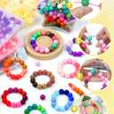 3 x 160PCS FIVEIZERO Silicone Beads for Keychain Making, Yellow Mixed 6 Colors Round Silicone Beads Bulk for Pens, Rubber Bead for Bracelets and DIY Crafts (12mm)