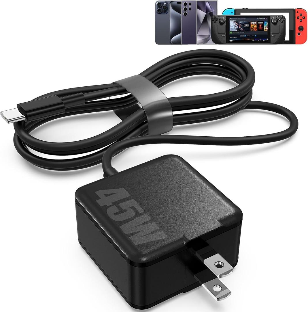 45W Super Fast Charger with 6FT USB C Cable for Stream Deck Dock,AC Adapter Power Supply for Switch Samsung Galaxy S24/S23Switch Lite/Switch OLED/iPhone 15,/Laptop Computer/Tablets/and More