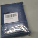 Lecloud Leia Dusty Blue Sheer Valance for Windows 14 Inch Length 2 PCS, Dual Rod Pockets Living Room Bedroom Short Curtains, Jacquard Clip Textured Leaf Window Treatments, 40 W x 14 L