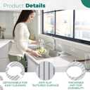 Faucet Mat for Kitchen Sink, BOJDOPIE Diatomaceous Earth Water Absorbing Stone Tray, Kitchen Sink Splash Guard for Kitchen Bathroom Countertop (17.7 x 3.9", Light Grey)