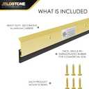 2 Pack - 36'' Commercial Door Bottom Sweep(Gold Anodized) JS-N315, Heavy Duty Aluminum, with Neoprene Rubber Insert, Ideal for Residential & Commercial Use