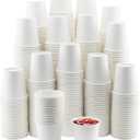 NYHI 500 Pack 6 oz White Small Disposable Paper Coffee Cups Hot Cold Beverage Drinking Cup for Water Juice Espresso Tea Ideal for Water Coolers Party