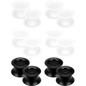 Cisyozi 6G-50mm Thick Silicone Ear Gauges Flexible Ear Tunnels Plugs Stretchers Expander Double Flared Flesh Gauge Earlets Plug Gauges Kit Piercing Jewelry for Women Men Clear Black White (0G=8mm=5/16 inch)