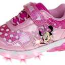 Disney Girls' innie Mouse Shoes - Minnie Mouse Slip-On Laceless Light-Up Sneakers (Toddler/Little Kid) Size 6