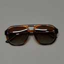 livho Trendy Polarized Square Aviator Sunglasses Women Men Square Eyewear Frame, Retro Sun Glasses for Women Men 2025 Shades (Vibrant Brown Tortoise/Brown)