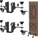 Heavy-Duty Door Installation Kit,2-Piece Door Dolly for 0.8 to 2.36 inch Thick Pre-Hung,Front,and Slab Doors,Door Installation Tools,Door Lifter