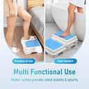Wefaner Bath Shower Step,Stackable Bathtub Non Slip Safety Step Stool, Indoor/Outdoor Handicap Wideing Hands Free Platform Medical Portable Stack-Able, for High Beds, Kitchens,Bathroom.
