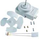 BlueStars W10124096 Refrigerator Condenser Fan Motor Kit - Compatible with Whirlpool, Kenmore & Maytag Refrigerators - Replaces AP4318657 2188538 2188727 2188732 2188891