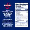 Swanson White Premium Chunk Canned Chicken Breast in Water, Fully Cooked Chicken, 12.5 OZ Can (EXP 07/03/26)