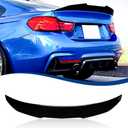 Rear Trunk Spoiler Compatible with 4 Series (F32 Coupe 13-20, Gloss Black)