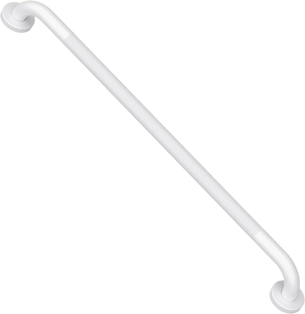 Oil Rubbed White Shower Grab Bars 32 Inch w/Anti-Slip knurled Grip, iMomwee Stainless Steel Wall Mount Bathroom Safety Balance Handrail, Handicap Elderly Senior Assist Textured Grab Bar Handle