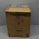 25 Lbs Stainless Steel Dog Food Storage Container with Airtight Wooden Lid & Ceramic Bone Handle, Large Metal Dog Food Bin for Dogs & Cats, Keep Fresh, Easy to Clean