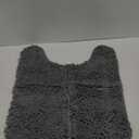 Reyox Chenille Bath Mat, Toilet Rugs U Shaped, Soft Plush Bath Bathroom Rug, Absorbent Shaggy Bathroom Contour Rug Dark Grey 19.7"x23.6"