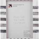 Handicrafts Home 5x7 Grey & White Picture Frame, Handmade Bone Inlay Checkered Photo Frame for Wall & Tabletop Display, Vintage, Boho & Modern Farmhouse Home Decor, Decorative Frame for Living Room, Bedroom, Desk & Gallery Wall - checkered Grey