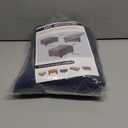 NeColorLife Ottoman Cover Square,Stretch Square Ottoman Covers Slipcover,Soft Knitted Jacquard Cover for Storage Stool,Footstool Protection for Living Room,Navy Blue,Medium