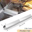2 Pcs Deep Fryer Splash Guard Stainless Steel Joining Strip 20 Gauge Thickness Commercial Deep Fryer Joint Adapter Connector Curved Parts(23 3/8"L x 2 3/8"W x 2 1/4"H)
