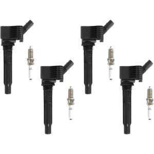 4PCS UF765 Ignition Coils Pack & 95125 Iridium Spark Plugs Compatible with A4 Q5 2014-2020 L4 2.0L 1.8L Replace#UF771 UF793 UF797 06J905110D 06J905110K