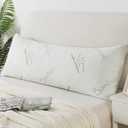 Full Body Pillow for Adults Shredded Memory Foam Long Pillow for Sleeping with Removable Cover Firm Hug Pillows for Side and Back Sleepers 20x54 (White)