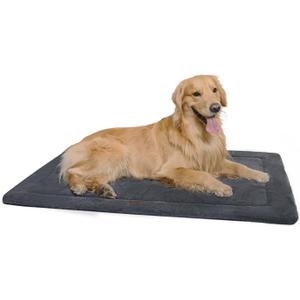 Made4Pets Dog Crate Pad Bed for Large Dogs, Washable & Reversible, Anti-Slip Kennel Mat for Cozy Sleeping, Soft Fluffy Dog Bed for Indoor & Outdoor Use, 41"x29", Dark Gray