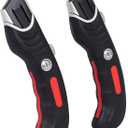 INTERNET'S BEST Ergonomic Utility Knife Set | Retractable Box Cutter with Rubber Handle | For Cutting Cardboard, Carpet & Plastic | Blade Storage in Handle | Includes 2 Razor Knives & 3 Extra Blades