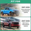 for Chevy Silverado Seat Covers 2007-2025 2026 for GMC Sierra Seat Covers 2007-2025 2026, 1500 2500HD 3500HD, Leather Ice Silk Waterproof Trucks Pickup Seat Covers Custom Fit