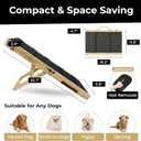 Dog Ramp for Bed & Couch, Foldable 4 Adjustable Dog Stairs for Small & Medium Dogs, Non-Slip Carpet Surface, Solid Pine Wood Dog Ramp for High Bed Sofa, Portable Dog Steps for Bed 32.7"L x 2.4"W x 15.7"H