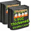AMAGABELI GARDEN & HOME 4ft x 100ft Weed Barrier Landscape Fabric 5.8oz Garden Cloth Heavy Duty Weed Control Blocker Mat Gardening Ground Cover Durable Woven Geotextile Fabric Driveway Underlayment