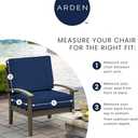 Arden Outdoor Deep Seat Cushion Set, 24 in x 24 in, Weather-Proof, Rain-Proof, Fade Resistant Patio Cushion for Chair, Sofa, and Couch Black Leala