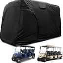 Golf Cart Cover 2/4/6 Passenger, 156"/144"/138"/125"/114"/95" Waterproof Golf Club Car Rain Covers 2/4 Passenger, Outdoor EZGO Yamaha Protective Golf Cart Covers, Golf Cart Enclosure Accessories
