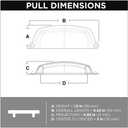 4 x Franklin Brass Cup (1-Pack) Cabinet Handles 3" Hole Center Pulls | Matte Black Hardware Kitchen Door, Drawers, Dressers, Furniture P41707K-FB-C