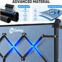 Sekey Wagon Cart with Wheels with 220LBS Capacity,Heavy Duty Wagon Carts Foldable with Drink Holders,Lightweight Utility Portable Cart for Grocery, Shopping, Garden, Camping. Blue (120L)