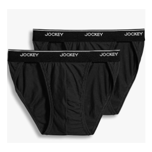 Jockey Men's Underwear Men's Elance String Bikini -Pack of 2, Black, Small