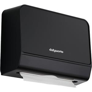 Paper Towel Dispenser Wall Mounted, Multifold Hand Towel Dispenser for Kitchen Bathroom Home Business, Trifold/C Fold/Z Fold Paper Towel Holder with Lock, Universal Paper, Black